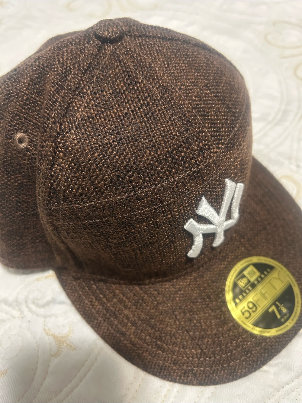 New Era Brown Baseball Cap with White NY Logo